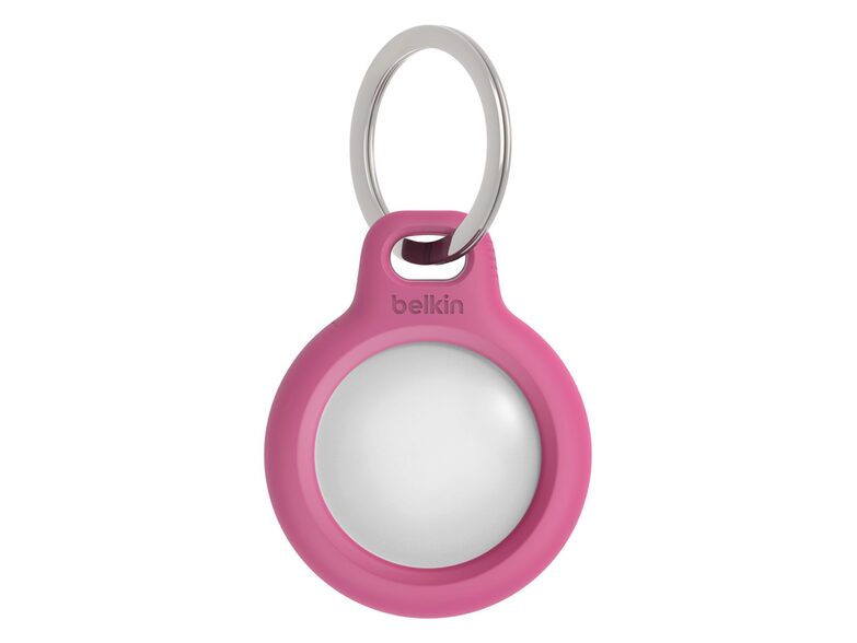 Belkin Secure Holder mit Schlüsselanhänger, Anhänger für Apple AirTag, pink