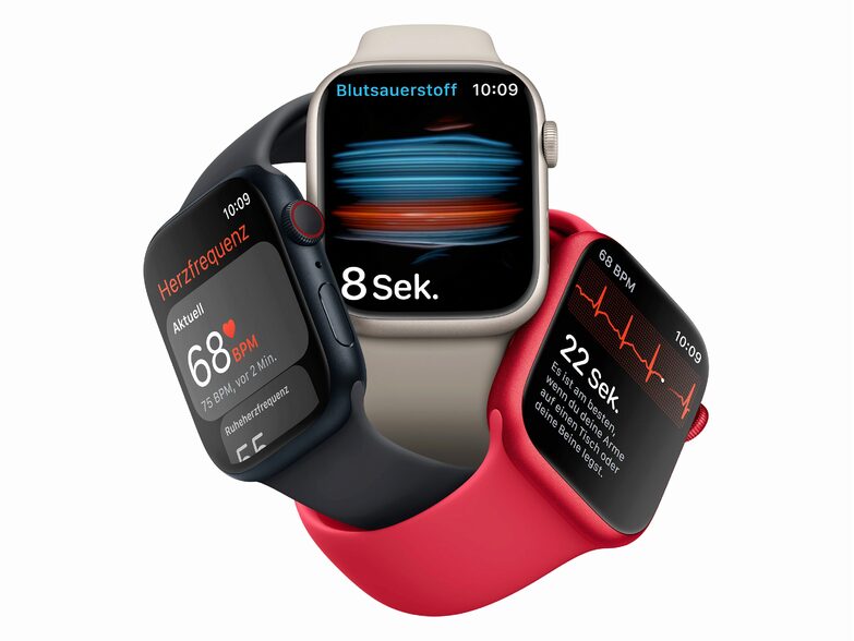 Apple Watch Series 8, GPS & Cell., 41 mm, Alu. mitternacht, Sportb. mitternacht