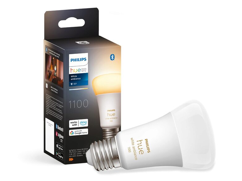 Philips Hue White Ambiance-Lampe, E27 Glühbirne, 75 Watt