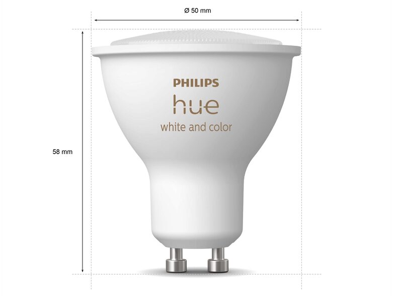 Philips Hue White & Color Ambiance-Lampe, 2x GU10 Glühbirne, 230 lm