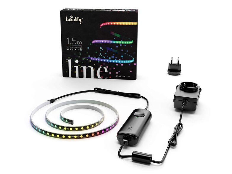 Twinkly Line Starter Kit, smarter LED-Streifen mit 90 LEDs 1,5 m, IP20