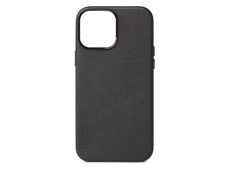 Decoded Back Cover, Leder-Schutzhülle für iPhone 13 Pro Max, MagSafe, schwarz