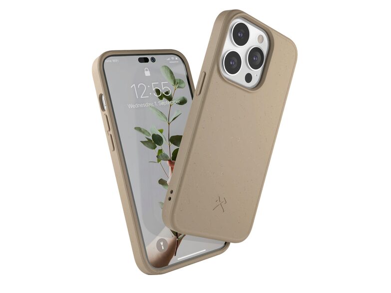Woodcessories Bio Case MagSafe, Schutzhülle für iPhone 14 Pro Max, taupe