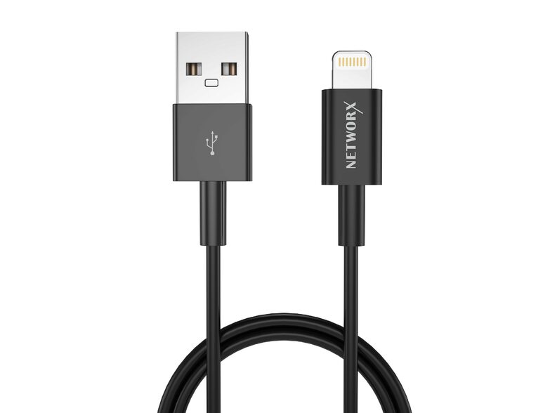 Networx Lightning Kabel, USB auf Lightning 2.0, 1 Meter, schwarz