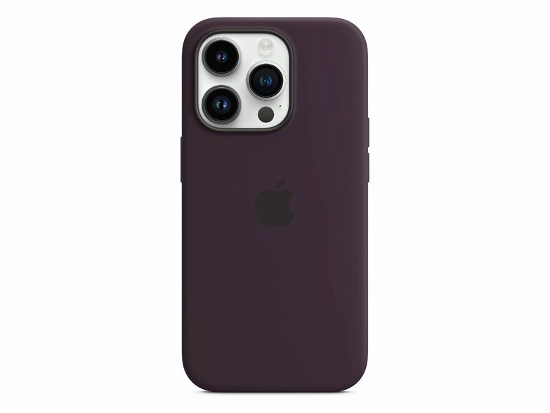 Apple iPhone Silikon Case mit MagSafe, für iPhone 14 Pro, holunder
