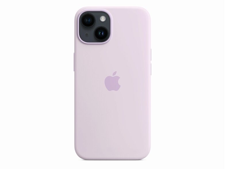 Apple iPhone Silikon Case mit MagSafe, für iPhone 14, flieder