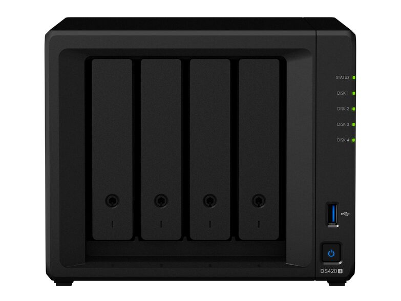 Synology DS420+, 4-Bay NAS-Server, für 6,35/8,89 cm Festplatten, 2x USB 3.0