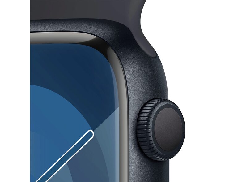 Apple Watch Series 9, 45 mm, Alu. mitternacht, Sportarmband mitternacht, M/L