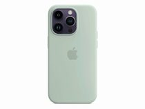 Apple iPhone Silikon Case mit MagSafe, für iPhone 14 Pro, agavengrün