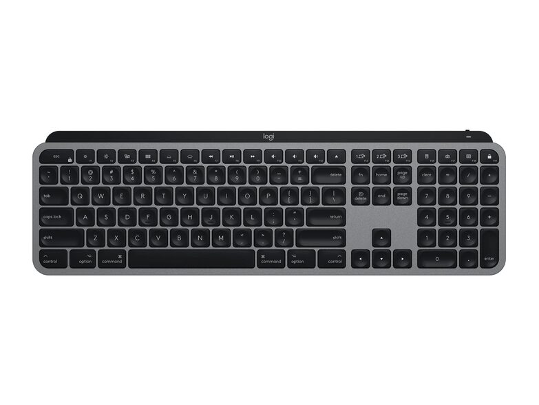 Logitech MX Keys for Mac, kabellose Tastatur, Bluetooth, beleuchtet, grau