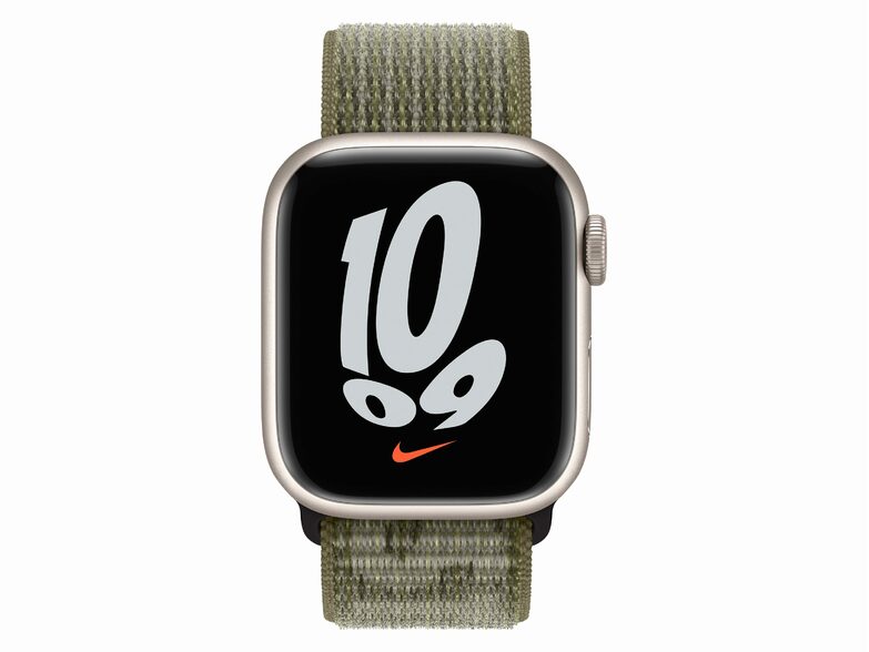 Apple Nike Sport Loop, für Apple Watch 41 mm, Nylon, sequoia/pure platinum