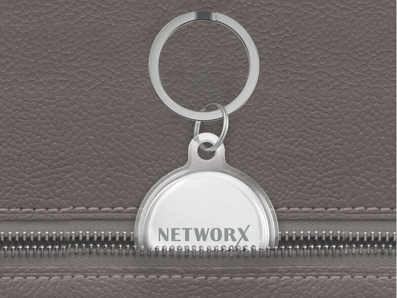 Networx AirTag Case, Anhänger mit Schlüsselring für Apple AirTag, transparent
