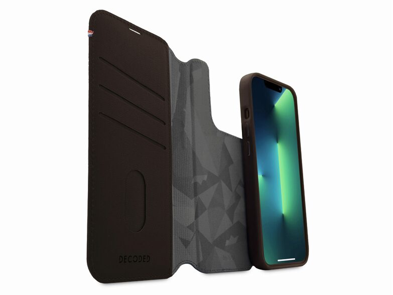 Decoded Detachable Wallet, Leder-Schutzhülle für iPhone 14 Pro, MagSafe, braun