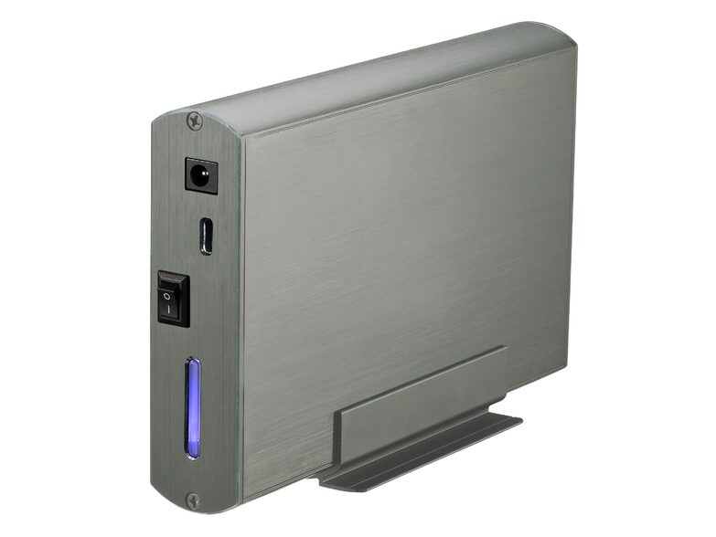 Networx HDD Gehäuse, für 8,89 cm (3,5"), USB-C/USB 3.0, space grau
