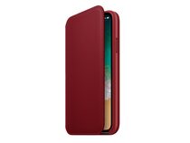 Apple Leder Folio Case, für iPhone X, (PRODUCT)RED rot