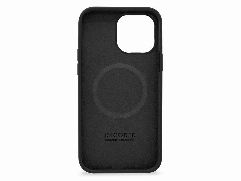 Decoded Silicone Back Cover, Schutzhülle f. iPhone 14 Pro Max, MagSafe, schwarz