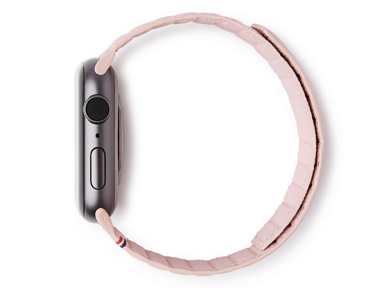 Decoded Traction Strap Lite, Leder-Armband für Apple Watch 38/40/41 mm, rose