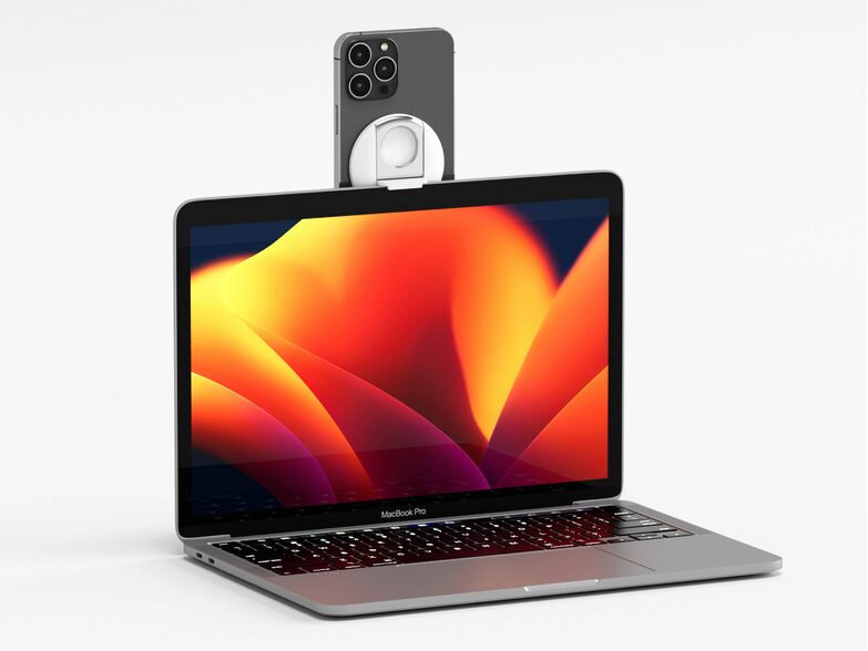 Belkin iPhone Halter mit MagSafe für MacBooks, Kunststoff/Metall, weiß