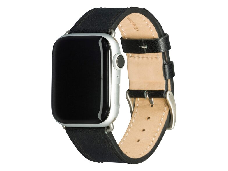 dbramante1928 Copenhagen Watch-Strap, Apple Watch 42/44/45/49mm, schwarz/silber