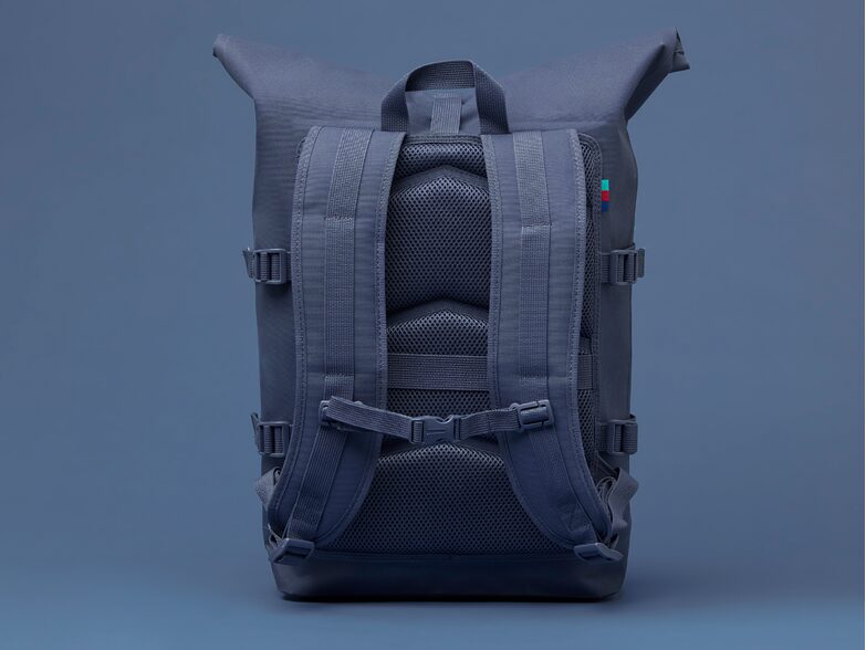 Got Bag Rolltop, Rucksack für MacBook 16", aus Ocean impact Kunststoff, blau
