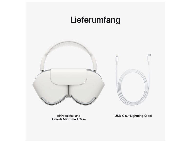 Apple AirPods Max, Over-Ear-Kopfhörer, Wireless, silber