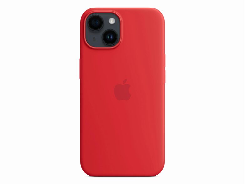 Apple iPhone Silikon Case mit MagSafe, für iPhone 14, rot