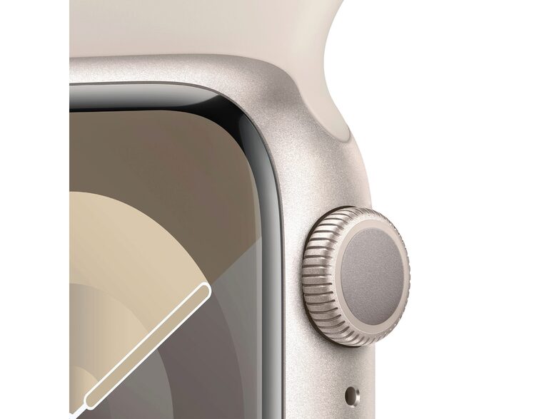 Apple Watch Series 9, 41mm, Aluminium polarstern, Sportb. polarstern, S/M