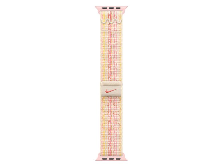 Apple Nike Sport Loop, für Apple Watch 45 mm, Nylon, polarstern/pink