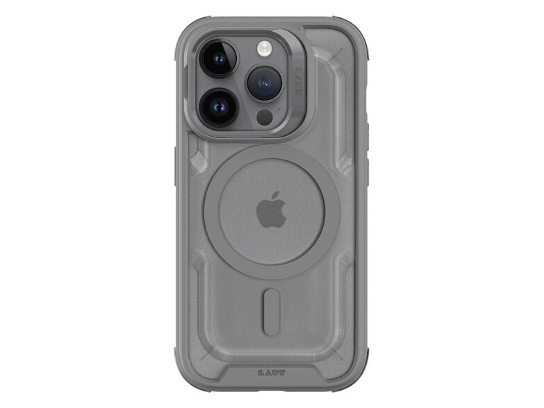 LAUT CRYSTAL MATTER, Schutzhülle für iPhone 15 Pro, MagSafe, grau