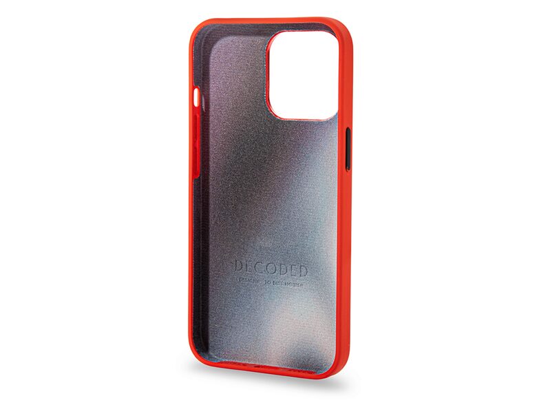 Decoded Silicone Back Cover, Schutzhülle für iPhone 13 Pro, mit MagSafe, rot