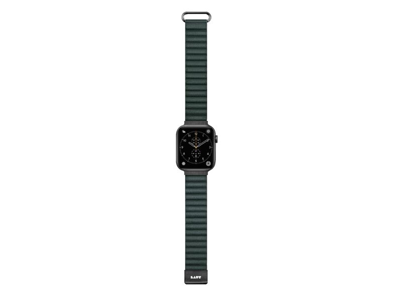 LAUT NOVI LUXE, Armband für Apple Watch 42/44/45/49 mm, Kunstleder, grün