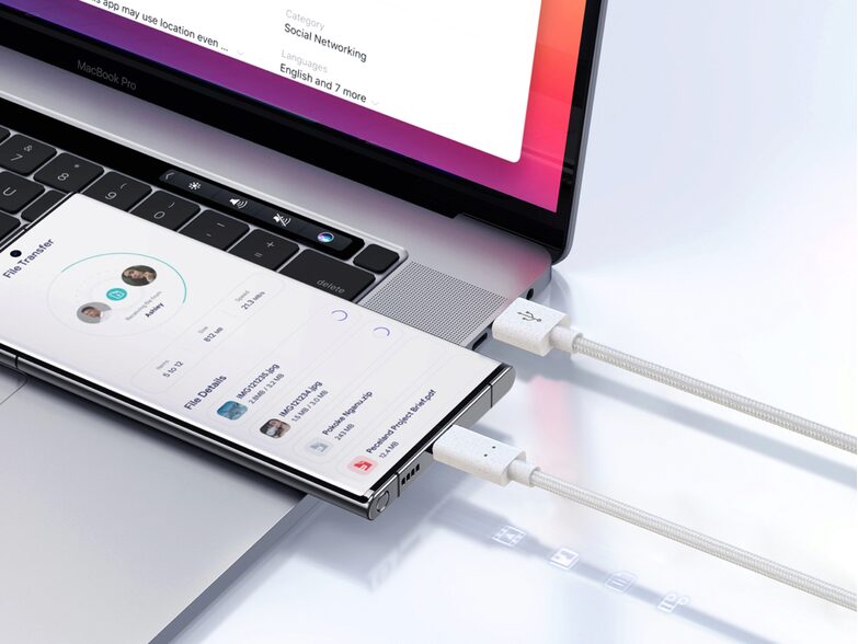 Networx Daten- und Ladekabel, USB-A auf USB-C, 1 m, weiß