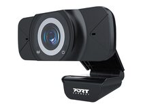 PORT Designs Full HD Webcam, 1080p, USB-A/USB-C, schwarz