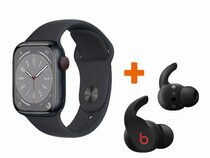Apple Watch Series 8 + Beats Fit Pro, GPS & Cellular, 45 mm, In-Ear-Kopfhörer im Set