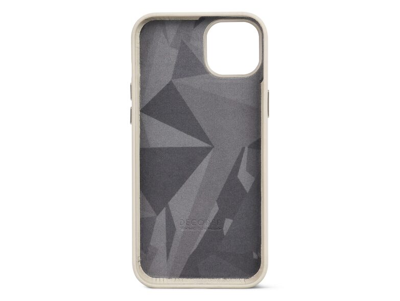 Decoded Back Cover, Leder-Schutzhülle für iPhone 15, MagSafe, tongrau