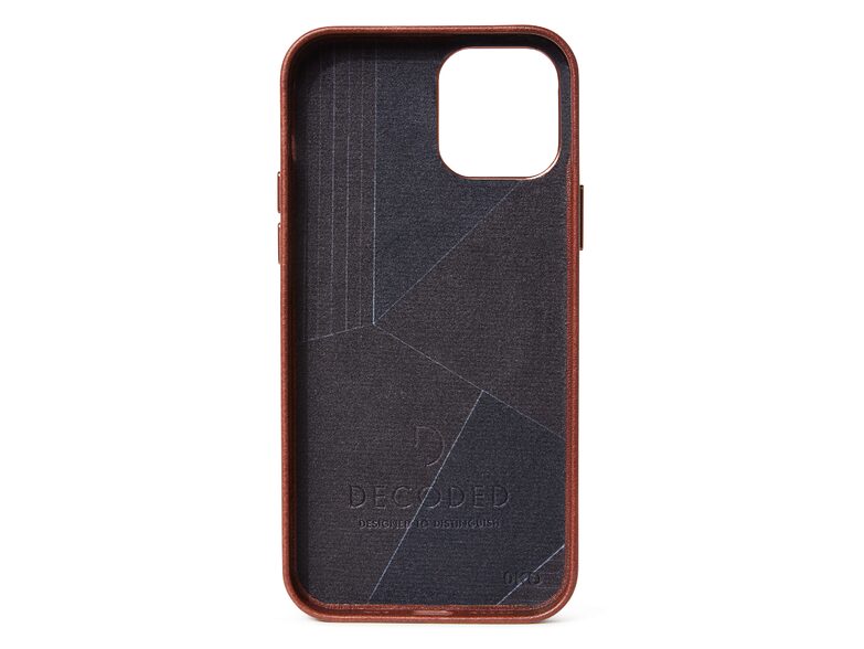 Decoded Backcover, Leder-Schutzhülle mit MagSafe, für iPhone 12/12 Pro, braun