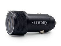 Networx Premium KFZ Ladegerät, 2 USB Ausgänge/Smartchip, schwarz
