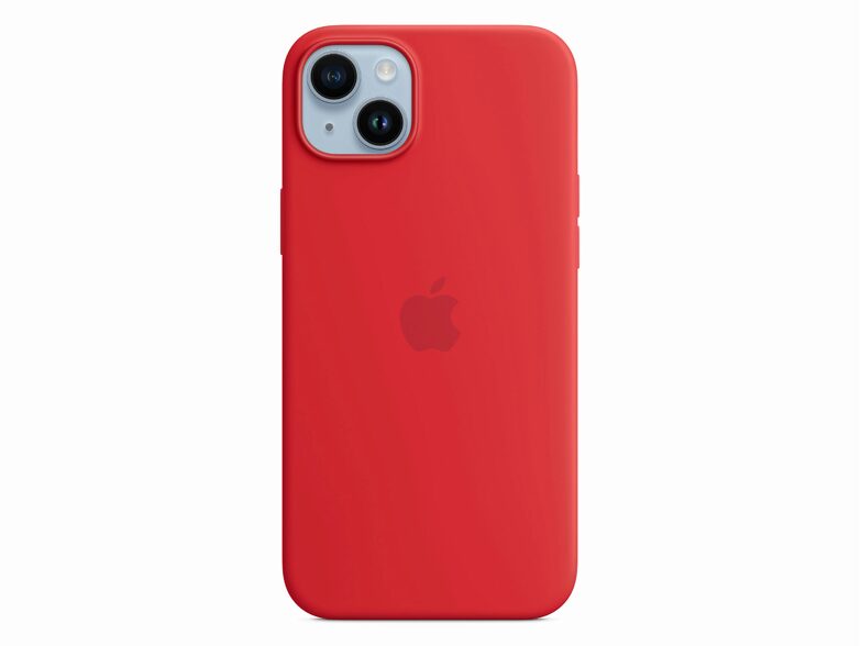 Apple iPhone Silikon Case mit MagSafe, für iPhone 14 Plus, rot