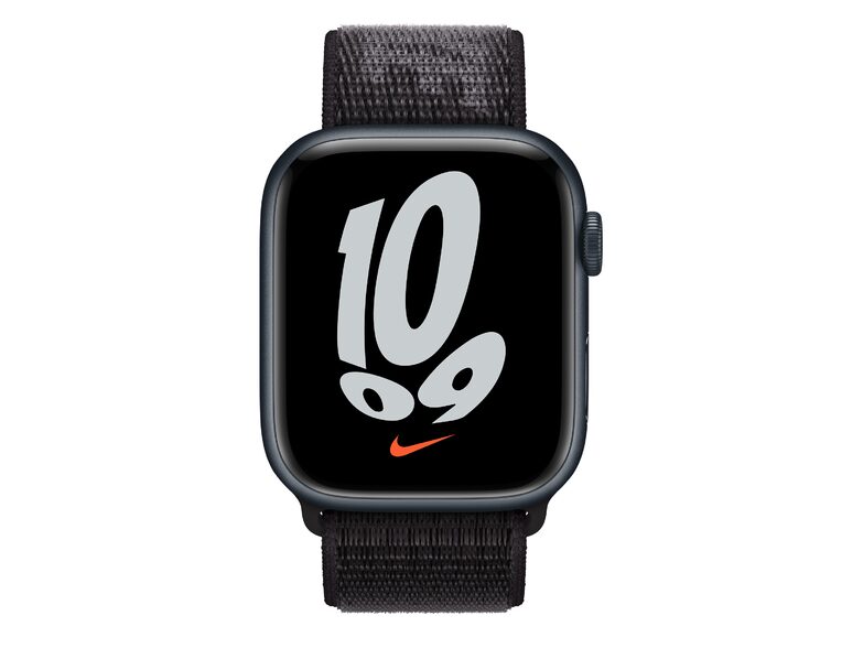 Apple Nike Sport Loop, für Apple Watch 45 mm, Nylon, schwarz