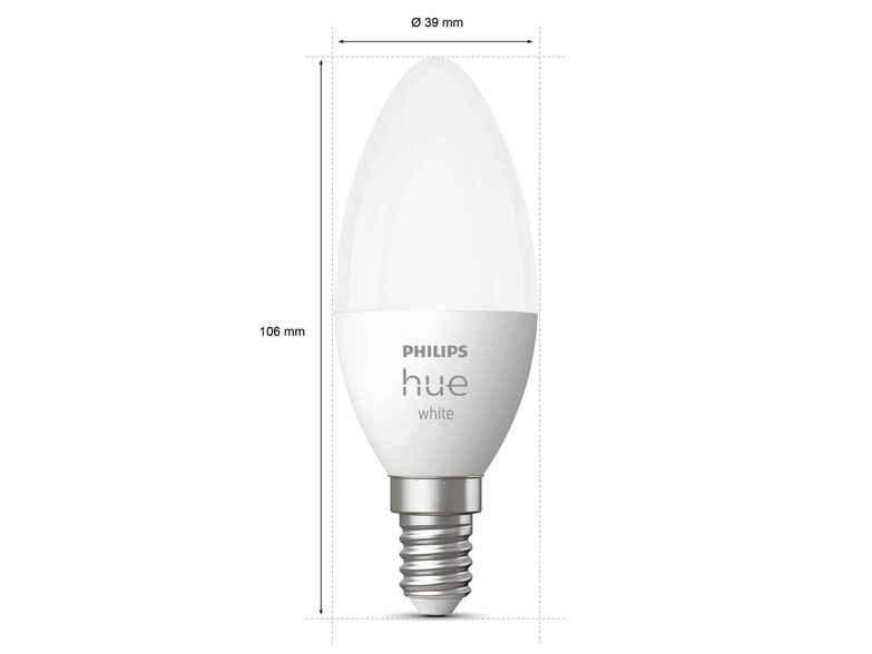 Philips Hue White, 2x E14 Glühbirne, 470 lm