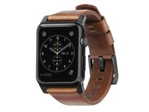 Nomad Leather Strap, Armband für Apple Watch 42 mm, schwarz, Leder