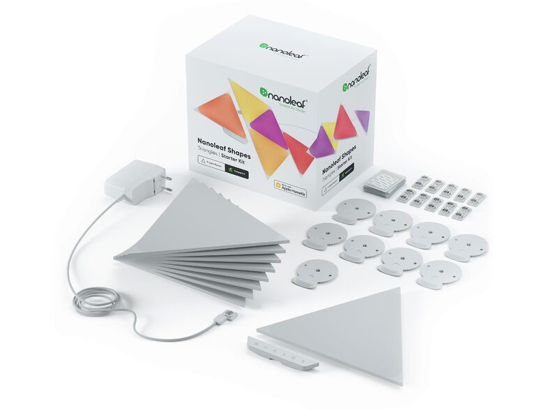 Nanoleaf Shapes Triangle Starter Kit, modulare LED-Lichtpaneele, 9-teiliges Set