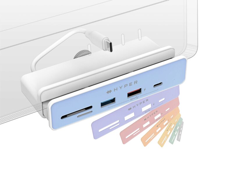 Hyper HyperDrive 6-in-1 USB-C Hub, für iMac 24", inkl. Farbabdeckungen, weiß