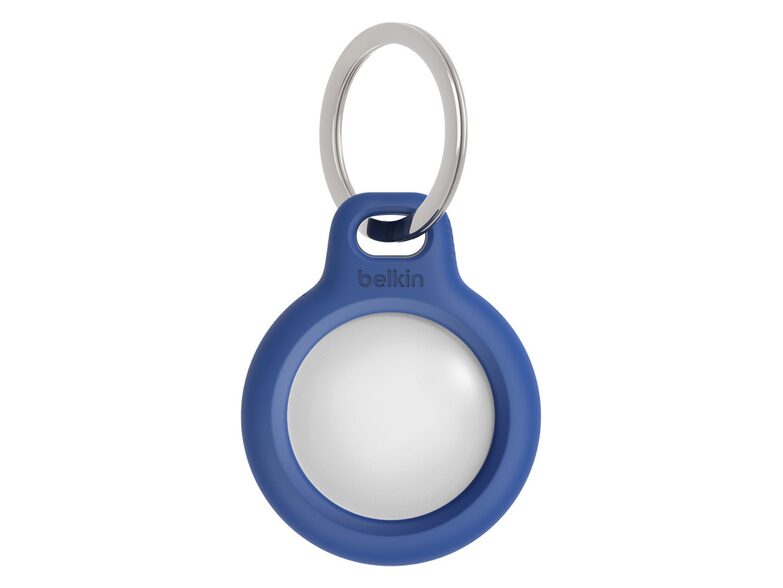 Belkin Secure Holder mit Schlüsselanhänger, Anhänger für Apple AirTag, blau