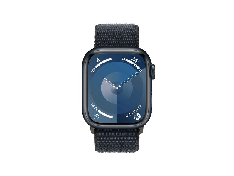 Apple Watch Series 9, 41mm, Aluminium mitternacht, Sport Loop mitternacht