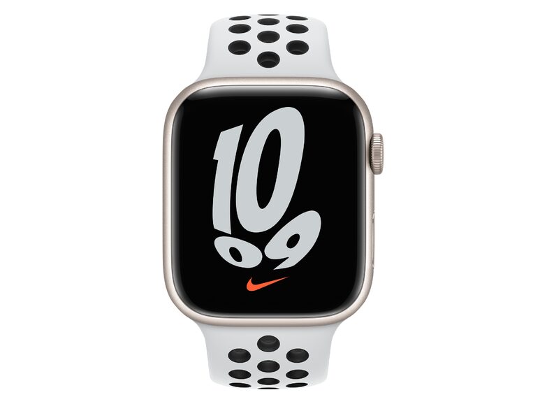 Apple Nike Sportarmband, für Apple Watch 45 mm, platinum/schwarz