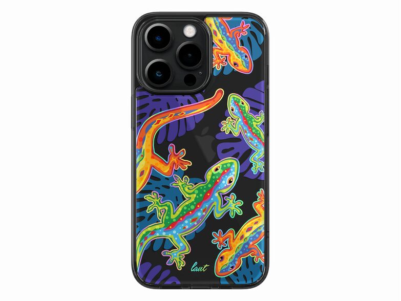 LAUT Crystal Palette Lizard, Schutzhülle für iPhone 14 Pro, bunt
