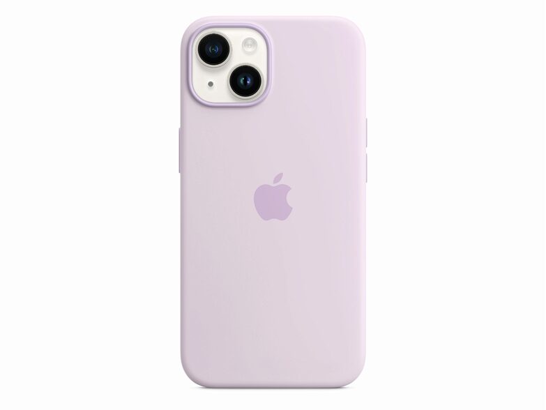 Apple iPhone Silikon Case mit MagSafe, für iPhone 14, flieder