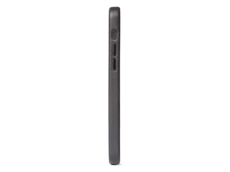 Decoded Back Cover, Leder-Schutzhülle für iPhone 12/12 Pro, schwarz