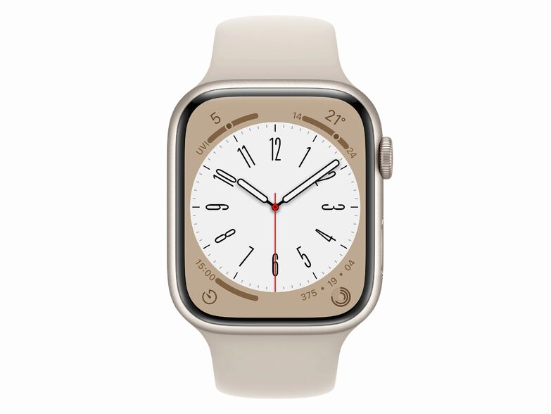 Apple Watch Series 8, GPS & Cell., 45 mm, Alu. polarstern, Sportb. polarstern